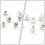 100pcs flying disc ear stud plug bullets head metal plastic earring 10