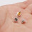 100pcs flying disc ear stud plug bullets head metal plastic earring 8