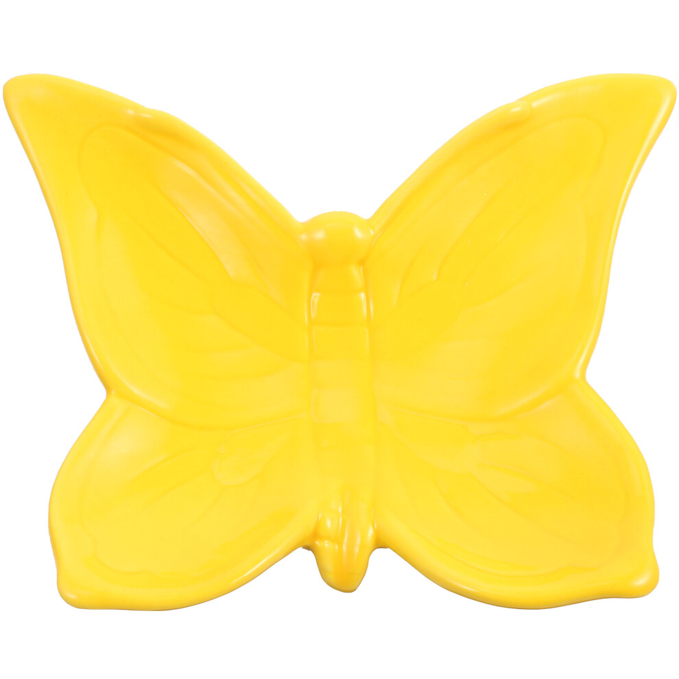 ceramic soap dish with decorative butterflies for bathroom drainage-image-OPC-PKRGS5S-NEW