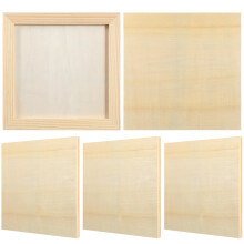 Wooden Photo Frames Beige Square Frames 10pcs 7.9x7.9x0.4in