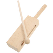 wood rhythm instrument set with mallet, wood block percussion