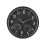14 inch black wall clock with temp humidity meter and silver hands 1