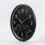 14 inch black wall clock with temp humidity meter and silver hands 7