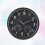 14 inch black wall clock with temp humidity meter and silver hands 11