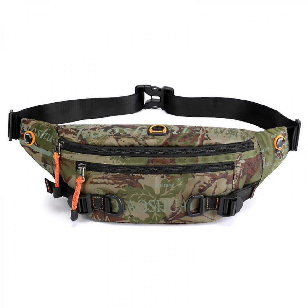 Kikidex (As Show, One Size) New Camouflage Outdoor Men's And Women's Waist Bag Street Trend Chest Bag Messenger Bag Sports Running Waist Bag