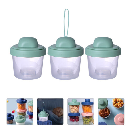 1 set 3 layers portable milk powder container stackable 2