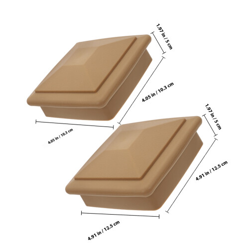 2 pcs vinyl pvc fence post caps for deck or corridor posts 1