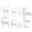 1 set deer resin fillers diy animal models assorted style 1