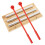 Meditation Chimes Three Tone Hand Chimes With Mallet Light Brown 1