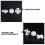 3 pezzi per schizzo sculture decorazione bianco 8