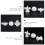 3 pezzi per schizzo sculture decorazione bianco 9