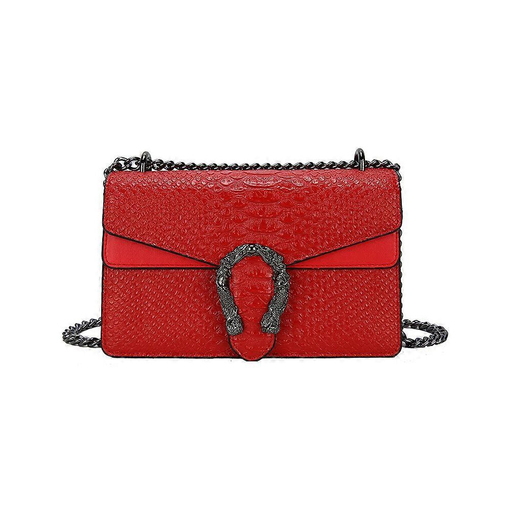 Kikidex (As Show, One Size) Women's Small Shoulder Messenger Handbag/Pu Leather Cross-Body Phone Bag Purse With Card Slots And Shoulder Strap- Red