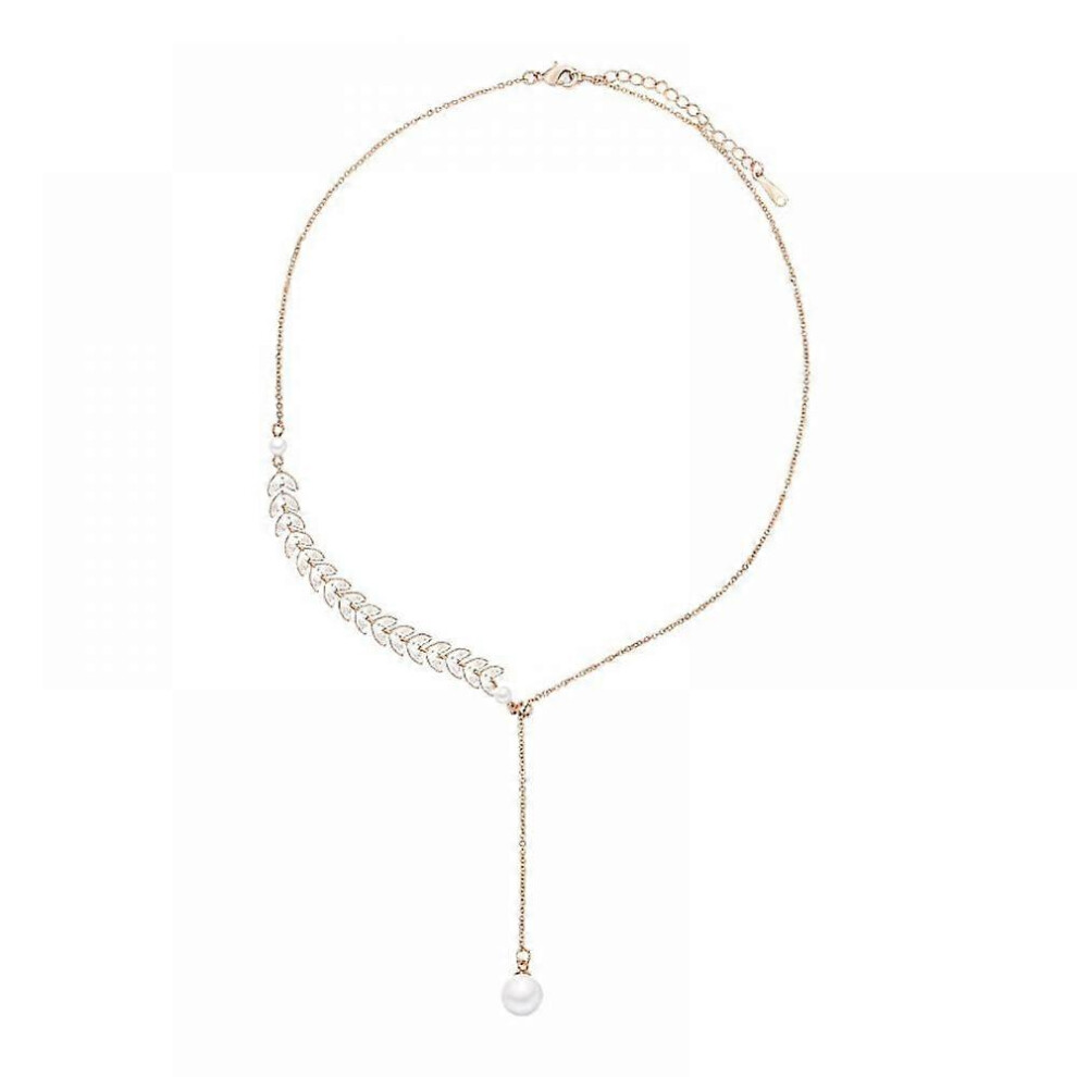 Kikidex (As Show, One Size) Necklace Female Gold Ear Of Wheat Silver Necklace Silver,Gold