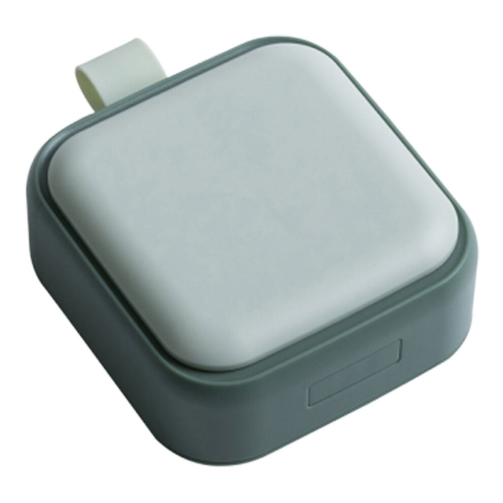 Totority Square Pill Box Lattice Mini Container Portable Holder Green