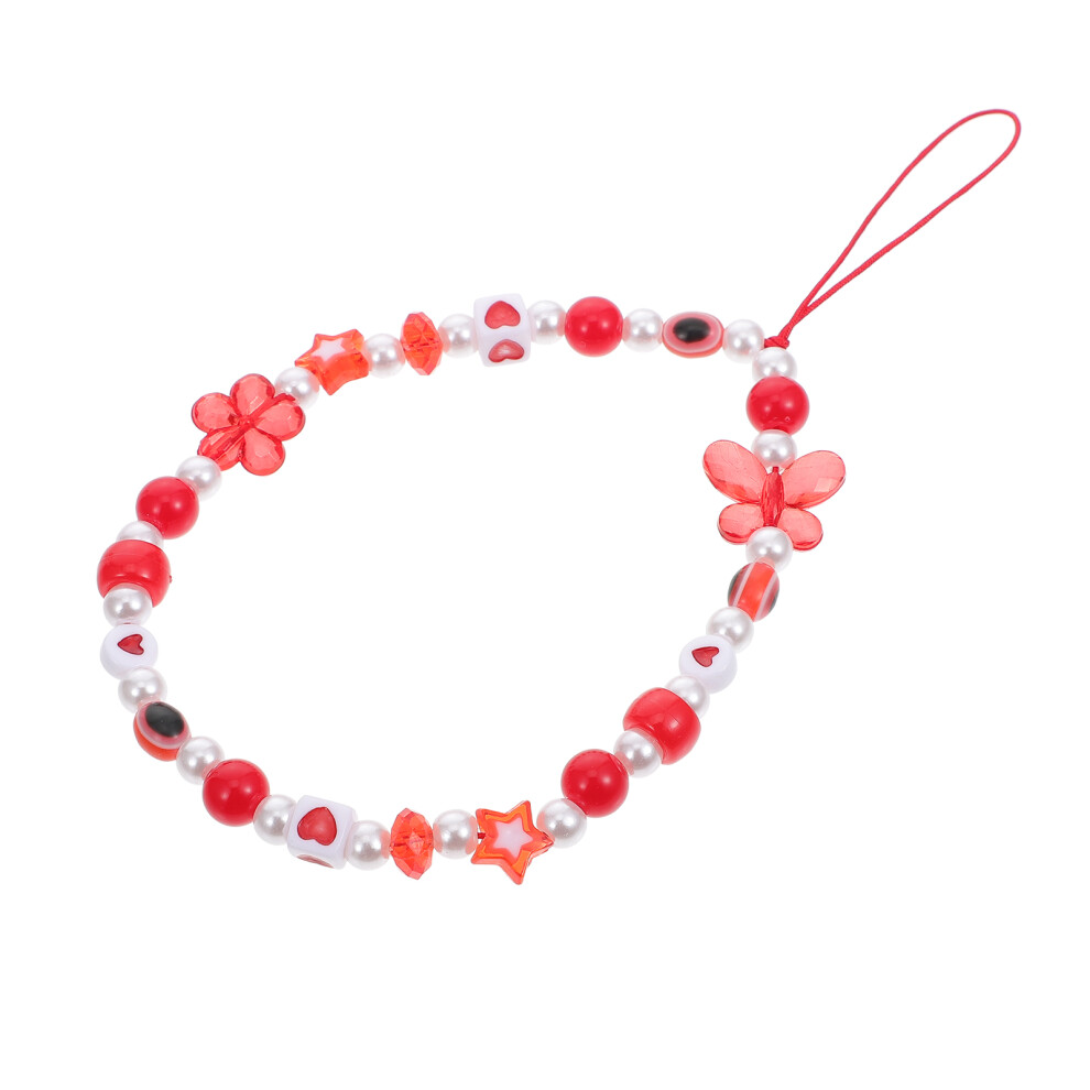 Mobile Phone Ornaments Universal Lanyard Beaded Beads Strap Cellphone 3294257509677