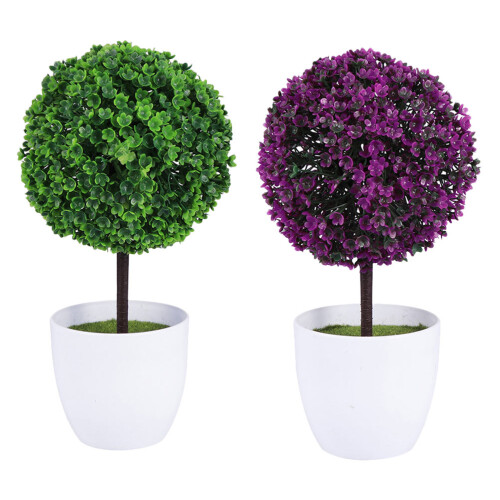 2pcs artificial grass ball potted plants simulation 2