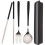1Set Wiederverwendbares Besteckset Und PP Mit Etui 5