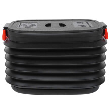 Folding Retractable Storage Bucket With Cover PP Material 37L Large Capacity For Outdoor Camping Picnics Fishing BBQ