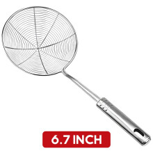 (6.7 Inch) AEX Stainless Steel Spider Skimmer Set for Frying, Cooking, and Draining Oil Utensil Kitchen Ladles