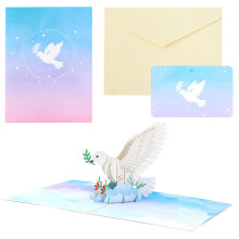 3D Card For Communion Blue With Fish - Communion Card, Confirmation Card, Gift Card Size A