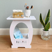 (Default) White Bedside Table Cabinet Nightstand Small Side End Table Storage Organizer UK