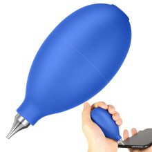 Manual Dust Blower Handheld Air Puffer Camera Lens Cleaner Electronic Cleaning Tool 1.69 X 3.74 Inches Blue