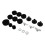 18pcs drum kit felt pads set with wing nuts for drums - black 4
