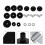 18pcs drum kit felt pads set with wing nuts for drums - black 3