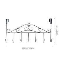 Black Metal Coat Hanger Rack Traceless Hooks Sturdy Towel Hooks