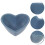 heart shaped ceramic bowl for fruit salad dessert serving light blue 8