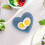 heart shaped ceramic bowl for fruit salad dessert serving light blue 5