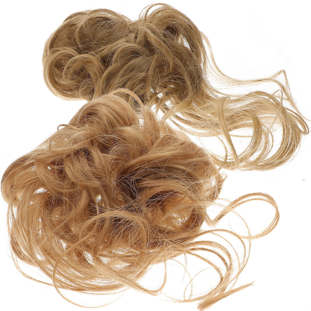 Iplusmile Unisex 2Pcs Curly Messy Bun Hairpiece Updo Extension
