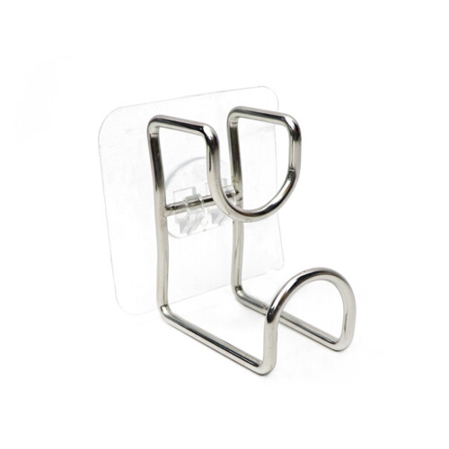 4pcs stainless steel wall rack for kitchen bathroom no punch silver
