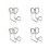 4pcs stainless steel wall rack for kitchen bathroom no punch silver 11