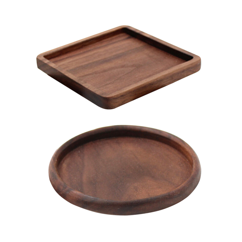 2pcs black walnut cup holder coasters heat insulation pad-image-OPC-PKRHM8B-NEW