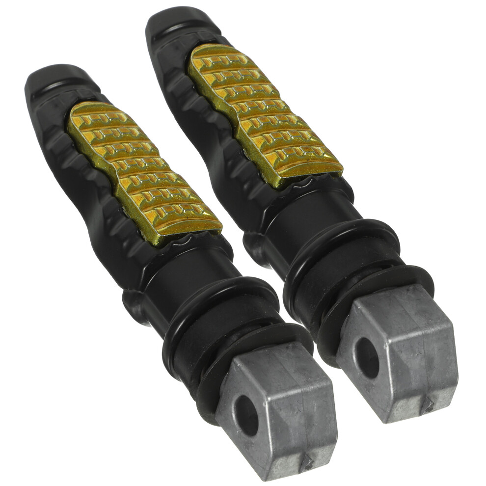 2Pcs Durable Aluminum Bike Rear Foot Peg Motorcycle Footrest Golden 3294257576211