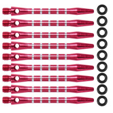 20pcs aluminum dart shafts with rings red
