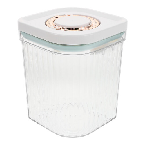 press type plastic container 1200 ml airtight food storage jar