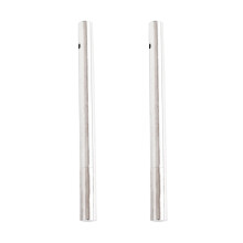 2pcs 3x40cm stainless steel barbecue skewers bucket with fork holder