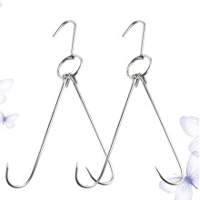 2pcs stainless steel meat hooks, 6cm diameter, 30cm length