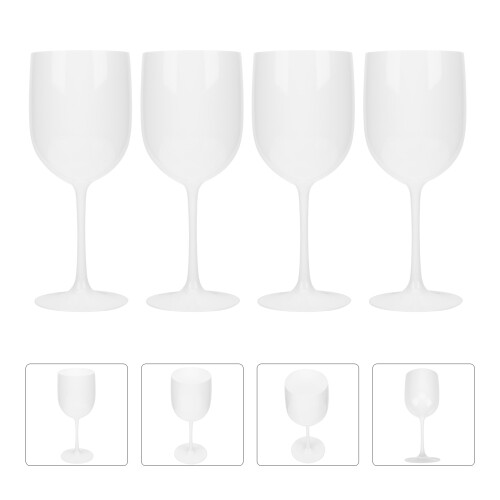 4pcs plastic wine cups for household use, reusable glasses 2