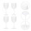 4pcs plastic wine cups for household use, reusable glasses 4