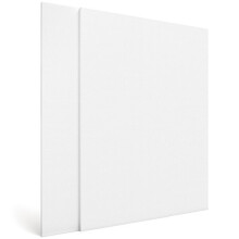 4 stuks kunstenaarscanvas paneelborden 20x20 cm schilderplaat (wit)