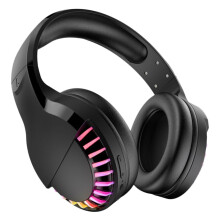 Wireless Gaming Headset Dual Mode Over Ear RGB Headphones Fast Pairing Leather Earmuffs Compatible With Mobile Laptop
