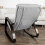 SoBuy Fauteuil à Bascule Gris avec Repose-Pieds 9