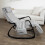 SoBuy Fauteuil à Bascule Gris avec Repose-Pieds 6