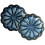 2Pcs Ceramic Sauce Dish Blue Tea Bag Rest Pattern Home Use 10