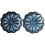 2Pcs Ceramic Sauce Dish Blue Tea Bag Rest Pattern Home Use 5