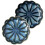 2Pcs Ceramic Sauce Dish Blue Tea Bag Rest Pattern Home Use 3
