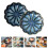 2Pcs Ceramic Sauce Dish Blue Tea Bag Rest Pattern Home Use 11